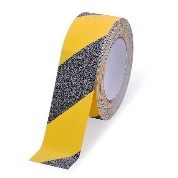 Selvklæbende skridsikker tape til trapper, 5 cm*10 m, sikkerhedstape, gul sort skridsikker tape, advarselstape, sikkerhedsmarkering, gul sort