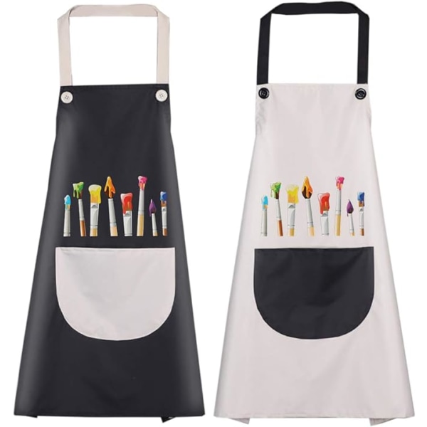 Kids Apron, 2 Pieces Kids Apron with Pockets, Kids Painting Apro