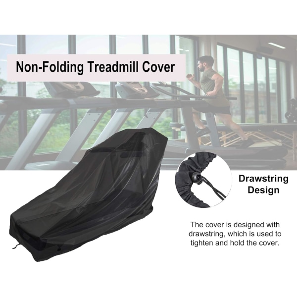 (Black)Treadmill Cover, Folding Treadmill Cover, Dustproof and W