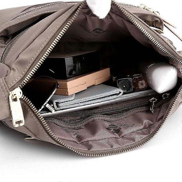 Dame Ensfarvet Casual Alsidig Skuldertaske Lynlås Crossbody Taske til Arbejde