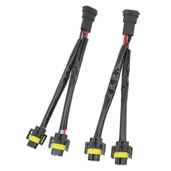 2 st H11 H8 H9 Förlängningskabelstam Hane till Hona 2-vägs Strålkastar Splitter Kabelstam för Lastbil Pickup LED Kabelkontakt