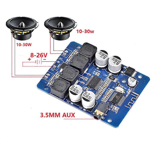 XH-M314 TPA3118 Bluetooth Digital Effektforstærker Board 2X30W Stereo