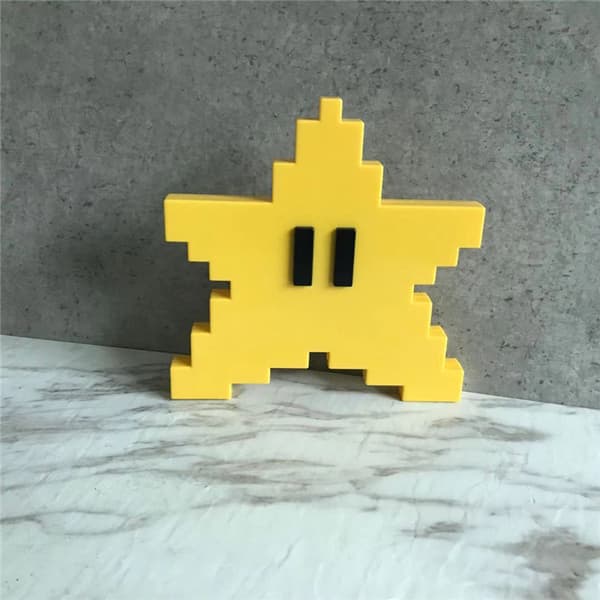 #Gule Pixelstjerner Juletre, Piggete Juletre Toppstjerne#
