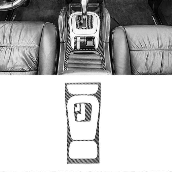 Til 2003-2010 LHD Kulfiber Bil Centerkonsol Gearskifte Panel Cover Trim Tilbehør