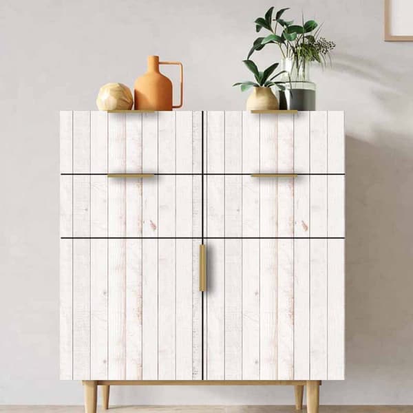 #väggdekal av PVC med träimitation#