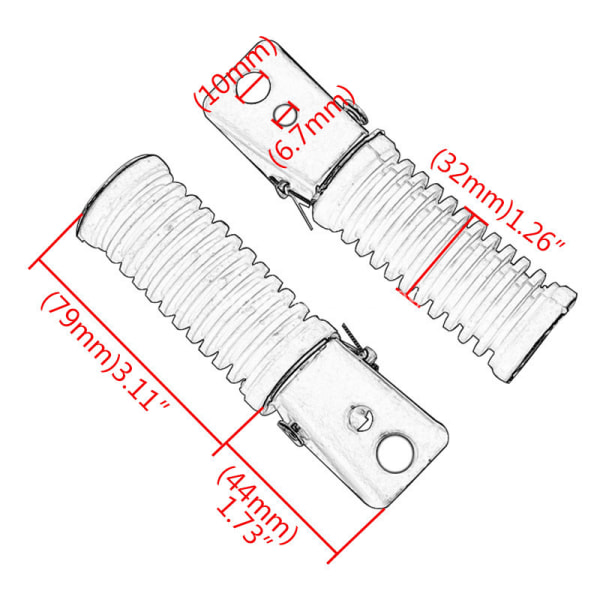 #Motorsykkel Bakpedal Gummi Antislipp Bakpedal Pedal Gummi Pute Håndtak Deksel for 125CC GN 125 Gummi Motorsykkel Pigger Motorsykkel Pedal + Pedal#