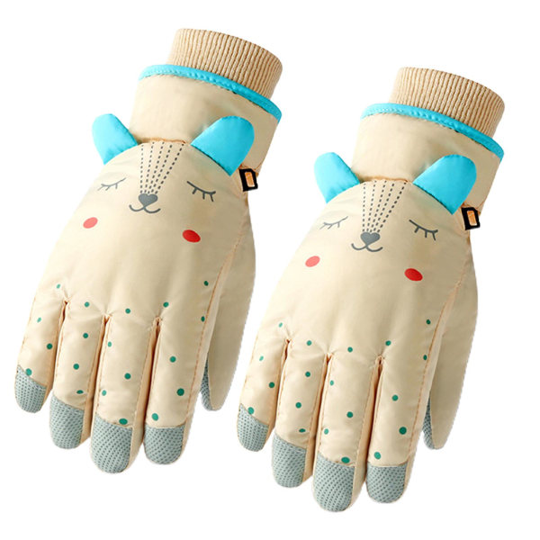 Halkfria barn, Andningsbara kallvädersvantar Snöskidåkning Stänksäkra handskar