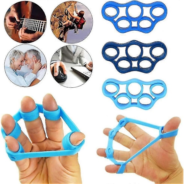 Finger Stretcher Träningsredskap och Handförstärkare Finger Stretcher Hand Resistance Bands Grip Strength Trainer för Karpaltunnel Artrit Träningsredskap, F