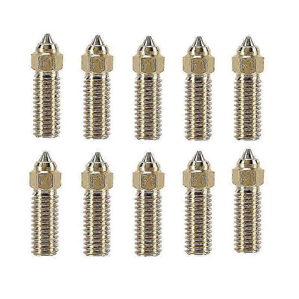 10st K1 Mässingsmunstycksset, 3D-skrivare 10st Höghastighets 0,4 mm Munstycksset för K1, K1 Max