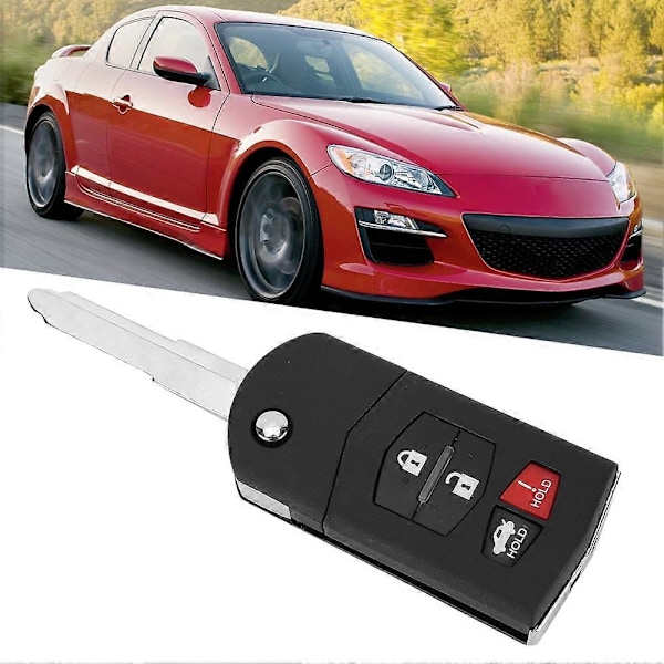 3 1 Knappar Vikbar Flip Bilnyckel Fodral Skal Skydd Passar Mazda 3 5 6 RX-8 CX-7 CX-9