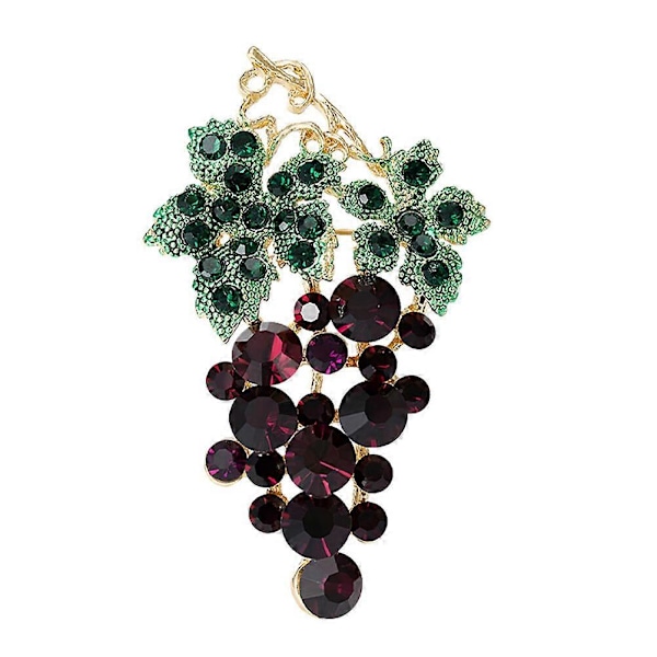 Druv Brosch Rhinestone Inlagd Frukt Brosch Kvinnor Brosch Nål Kläder Brosch
