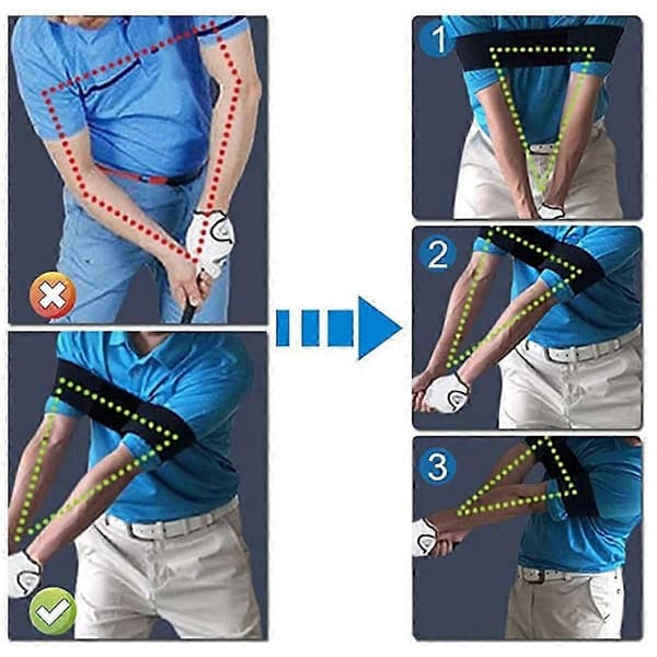 Golf Håndbevægelse Korrektionsbælte Sving Elastik Arm Posture Korrektion