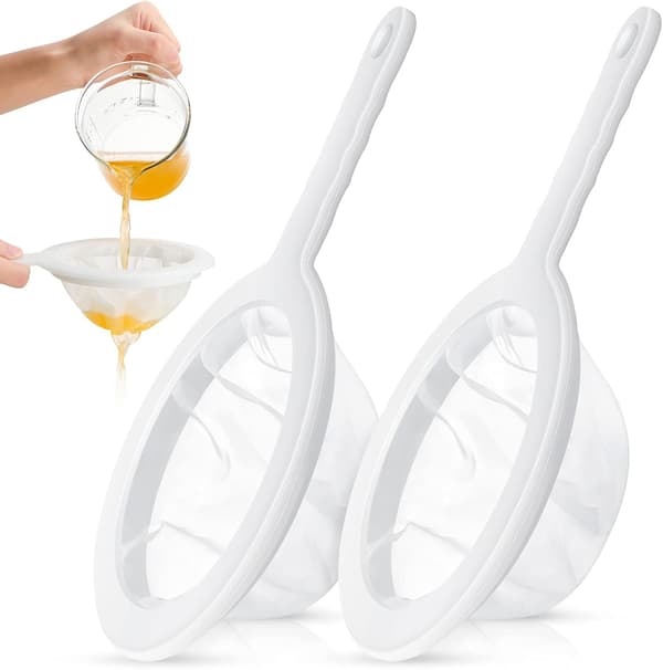*2 stk finmasket sil, nylon sil yoghurt sil ultrafin*