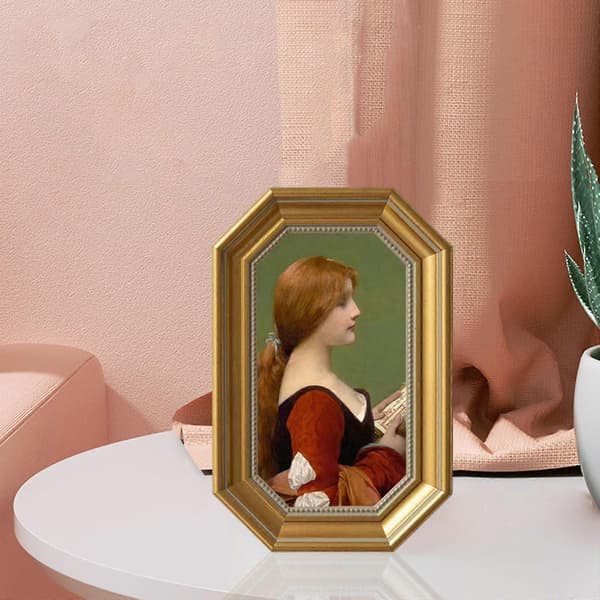 Fotoramme Display Bildeholder Bordplate Gårdshus Bryllupskort Stativ