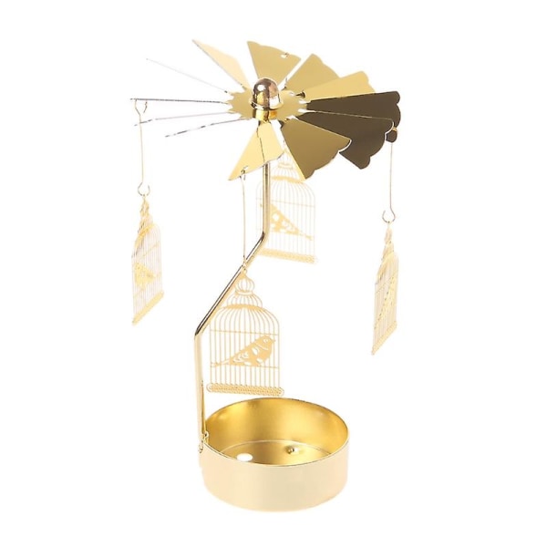 Snurrande roterande karusell värmeljusljusstake Stativ Ljus Present Bröllopsdekor
