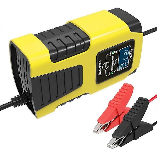 6V/2A 12V/2A Billadere Fullautomatisk Smart Batterilader Vedlikeholdslader Bærbar Vedlikeholdslader Batteri Desulfator for Bil Motorsykkel