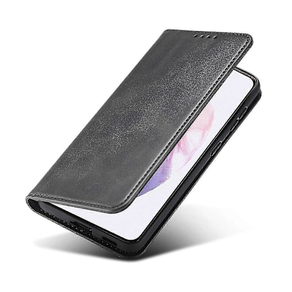 LG G8 ThinQ Vasikannahkakuvioinen magneettinen vaakasuuntainen läppäkotelo pidikkeellä, korttipaikoilla ja lompakolla g20243066976