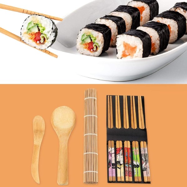 Sushin valmistustyökalut aloittelijoille , sisältää Sushi Rollers Bamb