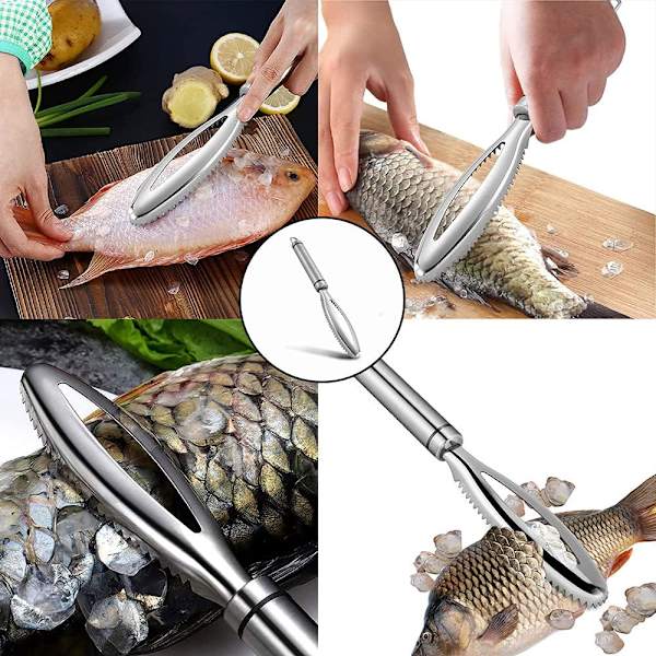Fisk Skælrenser, 304 Rustfrit Stål Professionel Fisk Skraber, Køkken