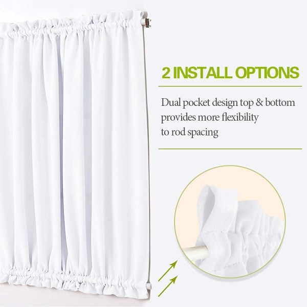 2-pack Glasdörrgardiner - Fönsterbehandlingspaneler Solida En