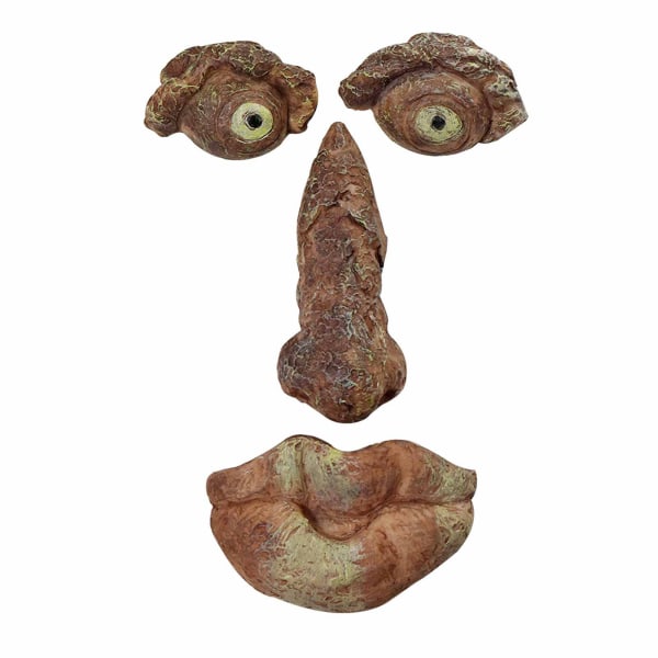#3D Gammel Mann Treansikt Ornamenter - Morsomme og Fantasifulle Treansikt Skulpturer - Hagedekor#