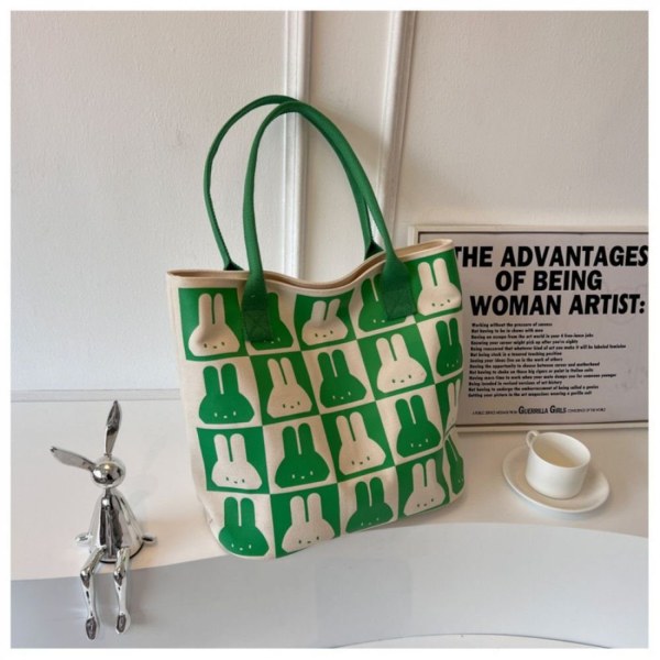 #Grønn canvas skulderbag, pendlerbag#