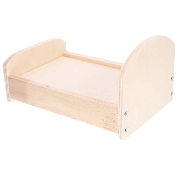 Miniatyrsäng Trä Dockhusmöbler Träsäng Modell Dockhus Scenlayout