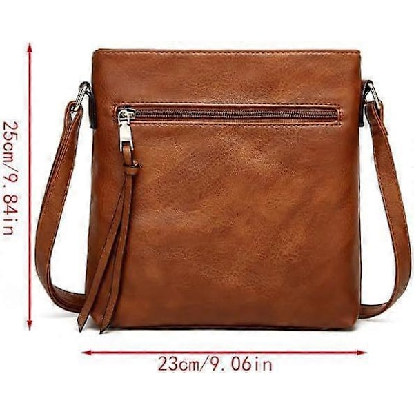 axelväska i läder för dam, stöldskyddad axelväska, mjuka crossbody-väskor i läder