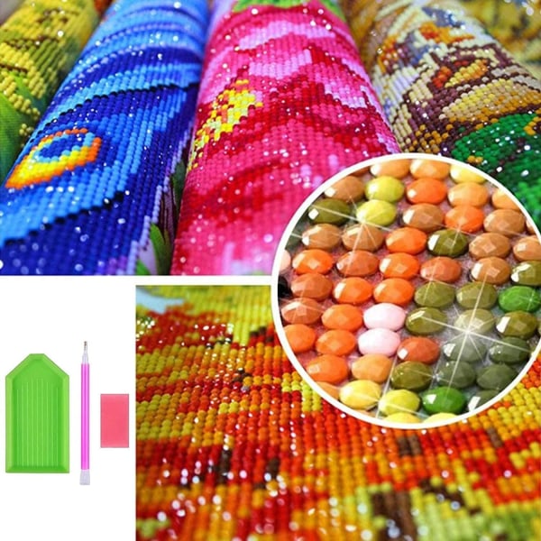 #30x40cm DIY Diamantmålning Set för Vuxna och Barn - Drömmande W#