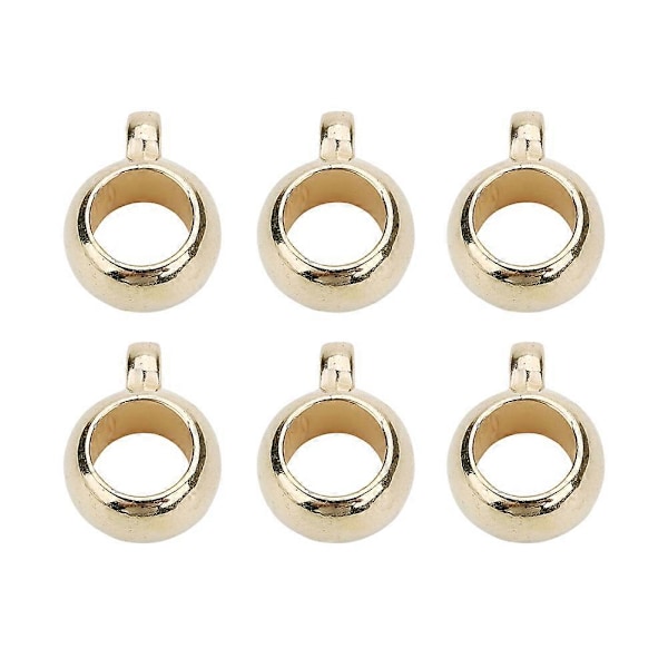 100 kpl Isoaukkohelmiä Riipus DIY Riipus Tarvikkeet Isoaukko Löysä Helmi Riipus DIY Korutarvikkeet (Kultainen 5mm 8mm)