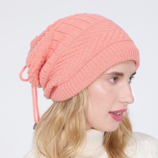 #Stickad mössa med pompom hjort fläta vintermössa fläta hål stickad mössa#