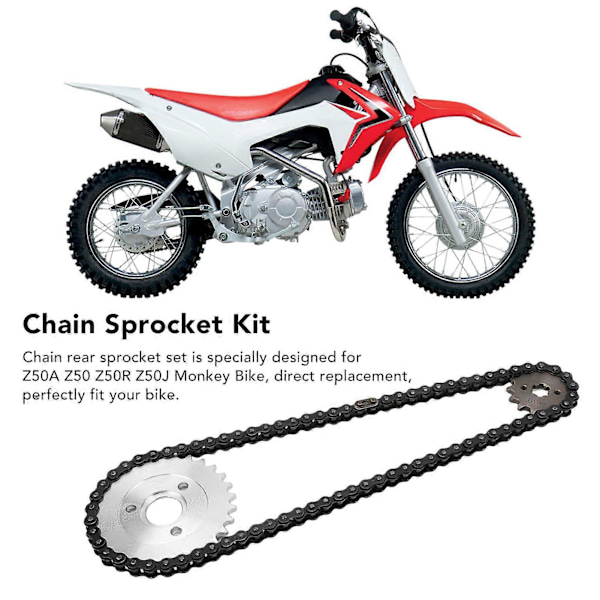 420 78 Länkar 3-Hål 29T 120mm Bakre Växel 14T Kedja Svänghjulssats för Z50A Z50 Z50R Z50J Monkey Bike