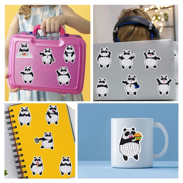 #DIY Diamantmålning Dekal Väggdekal Cartoon Panda#