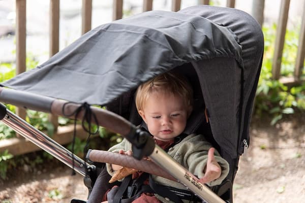 Universal Barnevogns Solskærm - Heather Grå - Carrycot Solskærm