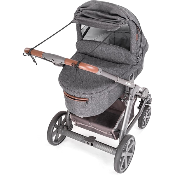 #1KPL Harmaa Baby rattaiden markiisin cover rattaiden universal aurinkosuojalle, jossa on Upf50+ UV-suoja ja taitettava suoja/sade/tuuli/aurinkomarkiisi#