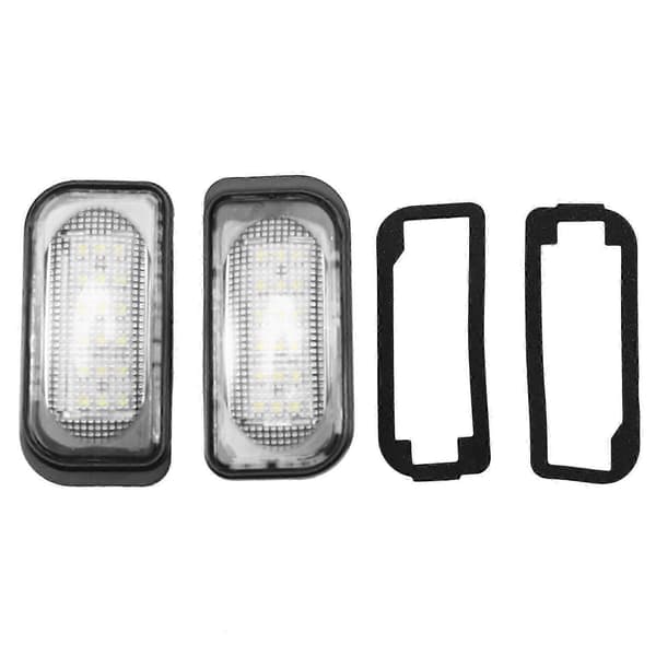 2 stk. hvide LED nummerpladelygter til W203 bilnummerpladelygte til W203 4D 2001-2007
