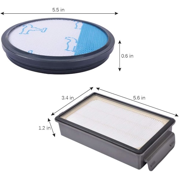 2 Filter Kit til Rowenta Moulinex Compact Power Cyclonic RO3731E