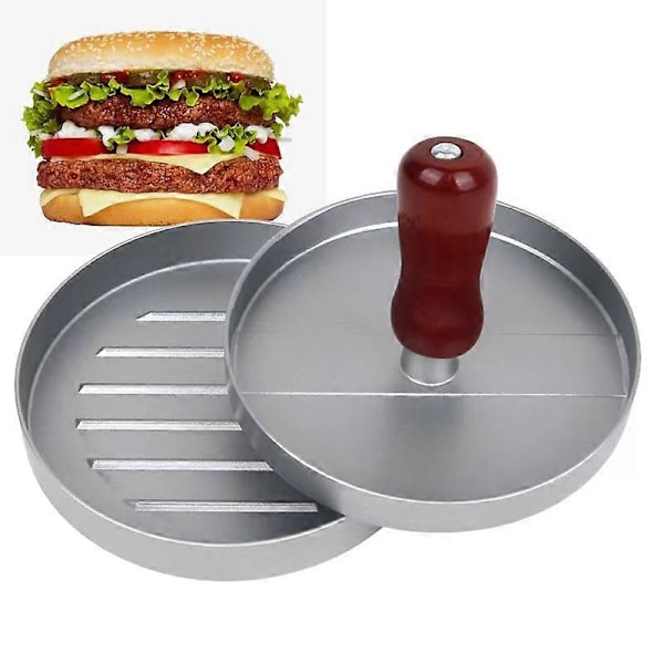 11,8 cm Hamburgerpress, Non-Stick Hamburgerpress, 100 st Köttpappersark Ingår
