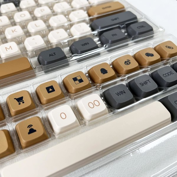 XDA Profil Keycaps 125 Retro PBT Tangentbordskapsset Färg Sublimering