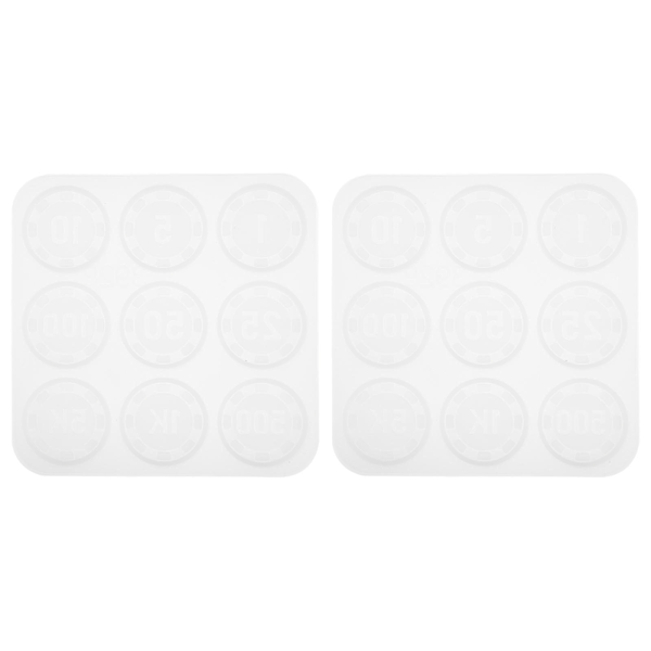 2 stk. Silikone Spillechips Form Interessant Håndværksform DIY Epoxy Form
