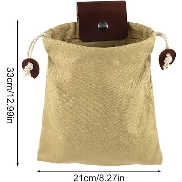 *Canvas Forage Pouch, Fällbar Canvas Bushcraft Väska, Bushcraft Väska*