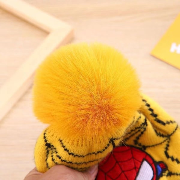 #(Gul) Børne Drenge Spider-Man Hue Vintervarme#