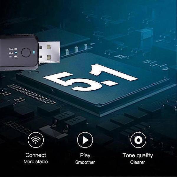 FM Lähetin Autoon Langaton Bluetooth 5.0 Radio Autosarja Handsfree Audioadapteri Ei Viivettä Ei Melua A