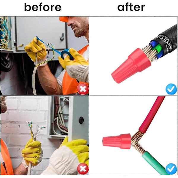 Wire Nut Twister, Wire Nut Driver, Verktøy for å tvinne ledninger & Spinnende kontakt for ledningskobling, Driver for ledningskobling, Rød (1 pakke)