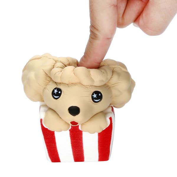 /#/Popcorn hund stressavlastande leksak (ca 12 cm hög), långsamt stigande och/#/