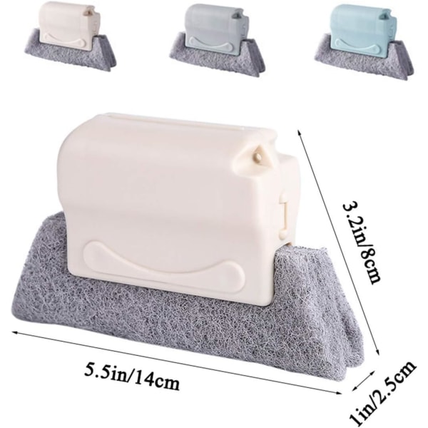 3 st (Grå+Beige+Grön) Kreativa Fönsterfåra Rengöringsborstar, Han