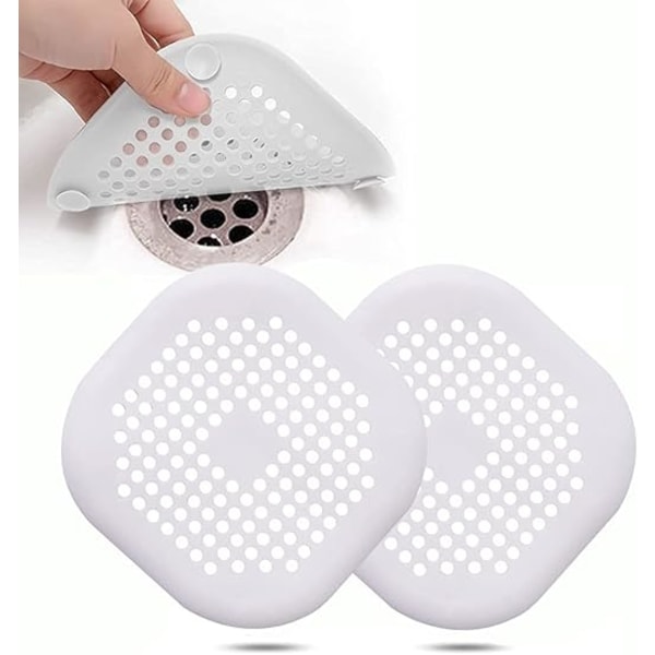 #2 stk Silikone afløbsbeskytter Køkkenvaskfilter med sugekop Badekarafløbsdæksel Filter Køkken- og badeværelsesvaskfilter#