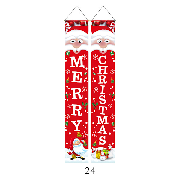 *Julpar Dörrskylt Banner, God Jul Dörrskylt Tomte*