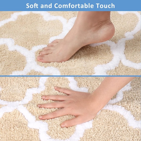 *Bath Mats, Non-Slip Bath Mats, Extra Long Fluffy Microfiber Quilt*