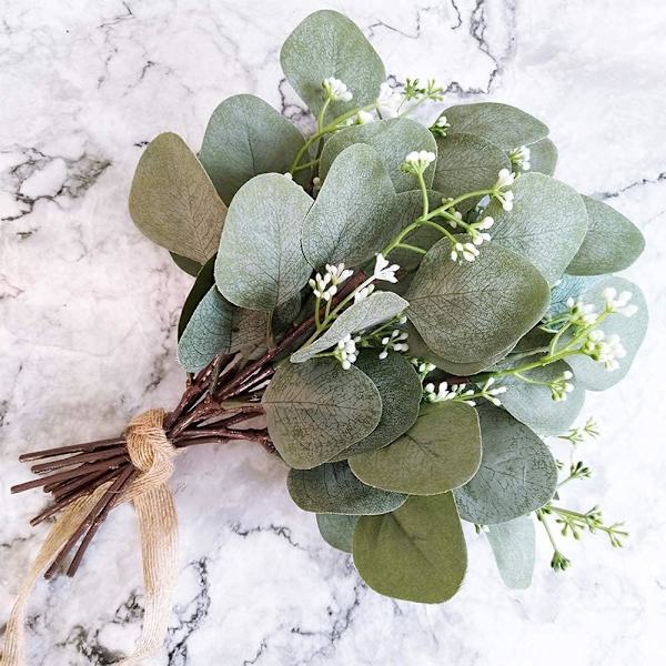 20 Pak - Kunstig Eucalyptusplante der Simulerer Grøn Eucalyptus